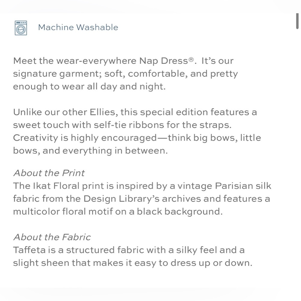 Hill House Home the ribbon Ellie nap dress black midi - Picture 6 of 10